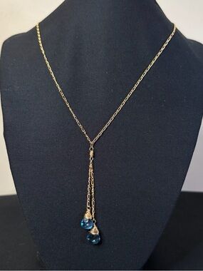 14K GF London Topaz Artisan Hand Crafted Duet Necklace